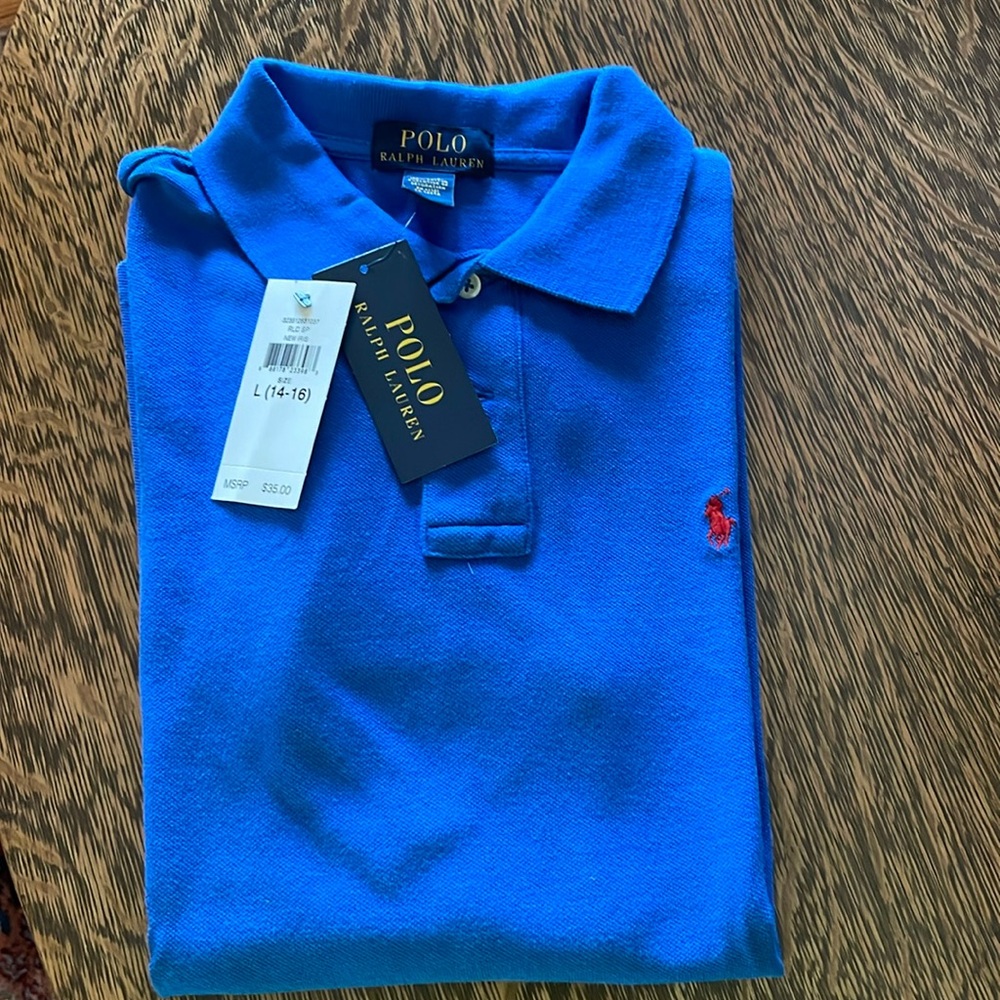 Boys youth L(14-16) short sleeve Ralph Lauren polo NWT